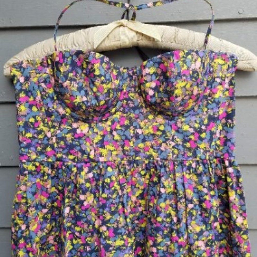 Moda Int'l Colorful Floral Spaghetti Strap Dress size 6 - Picture 6 of 6